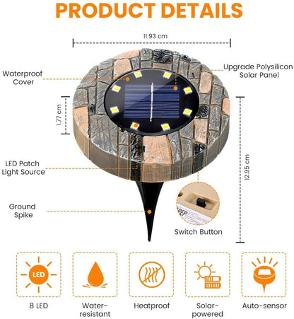 ⏰️Last Day For Free Shipping⌛️Solar In-Ground Lights – Model Rock