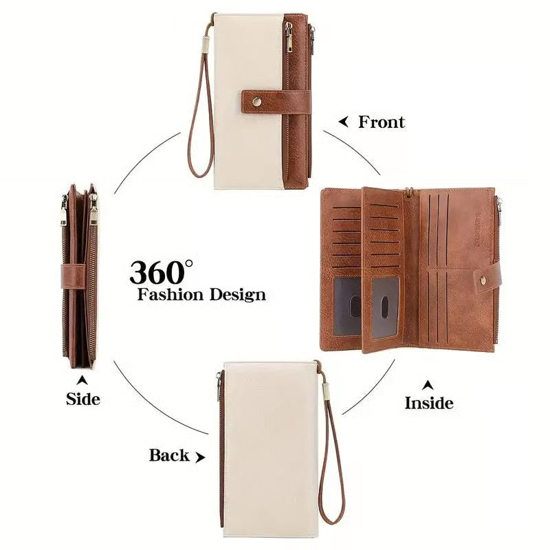 🔥Free Shipping🚚 Women's Retro Style RFID Blocking Tri-fold Wallet