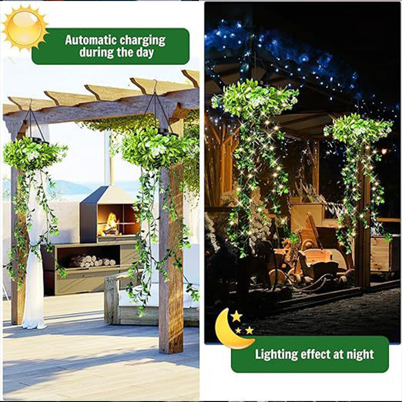 💥Last Day Special Sale 49% OFF👚SOLAR-POWERED HANGING MILAN GRASS LIGHT! 💎 Lifelike Foliage, Auto On/Off & IP65 Waterproof ✨