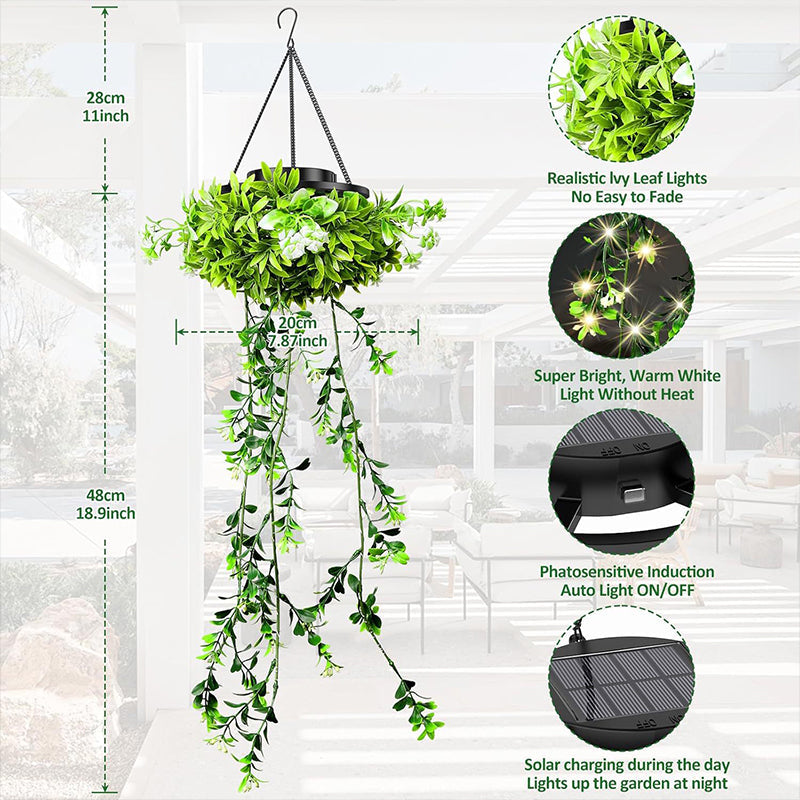 💥Last Day Special Sale 49% OFF👚SOLAR-POWERED HANGING MILAN GRASS LIGHT! 💎 Lifelike Foliage, Auto On/Off & IP65 Waterproof ✨