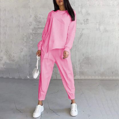 🚗Free Shipping🚗Women Long-Sleeve Irregular Hem Sweatshirts & Pants Set