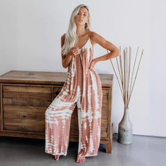 🚗Free Shipping🚗Women's Fashion Spaghetti Strap Printed Jumpsuit