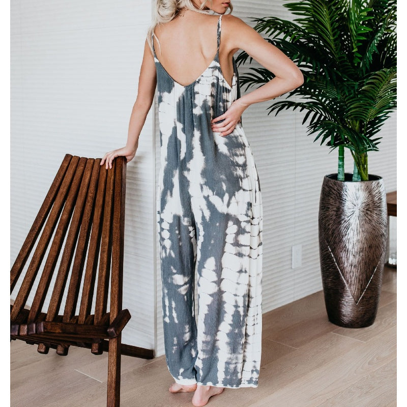 🚗Free Shipping🚗Women's Fashion Spaghetti Strap Printed Jumpsuit