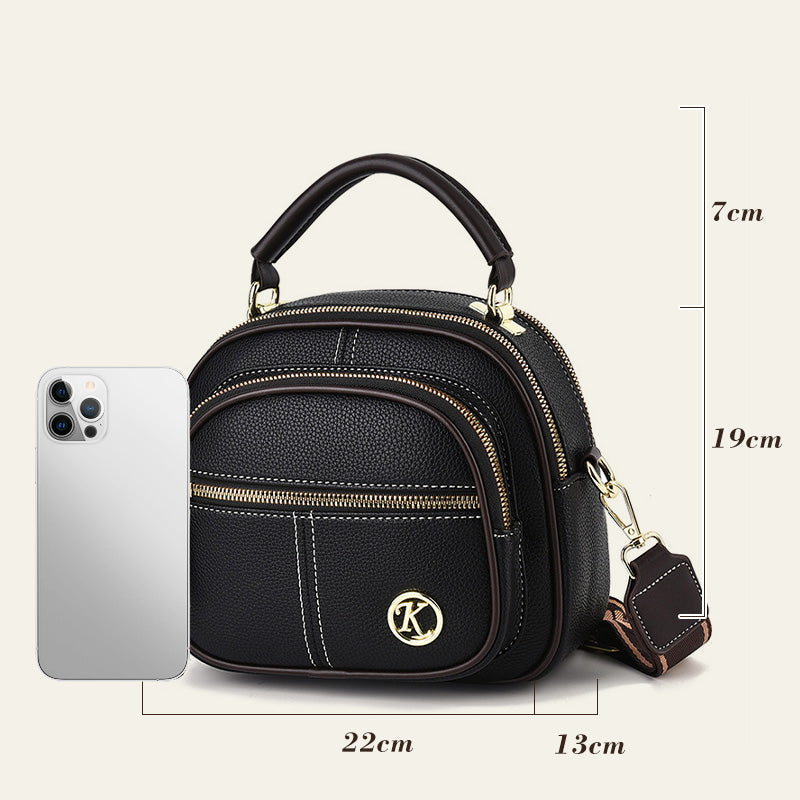 🔥Free Shipping & 50% OFF🔥Classic Multifunctional Compartments Adjustable Wide Shoulder Strap PU Leather Crossbody Bag