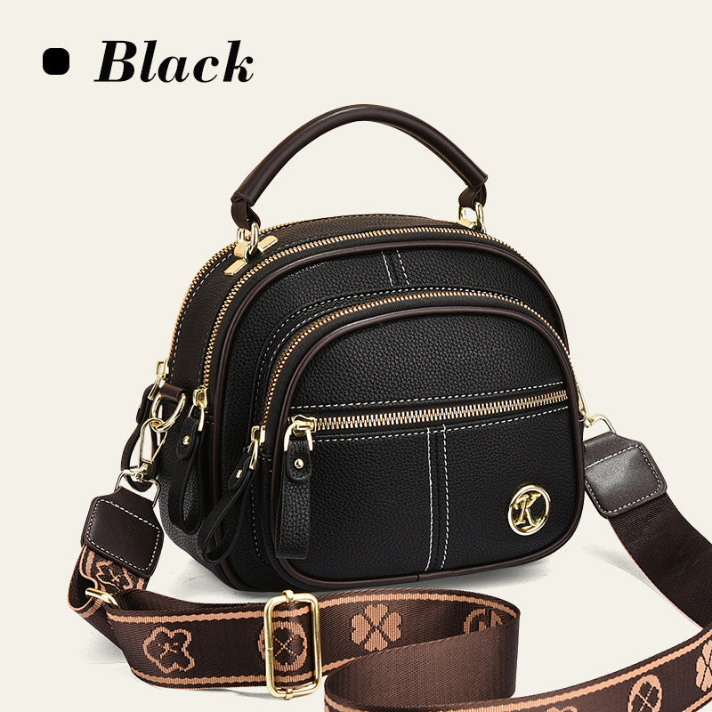 🔥Free Shipping & 50% OFF🔥Classic Multifunctional Compartments Adjustable Wide Shoulder Strap PU Leather Crossbody Bag