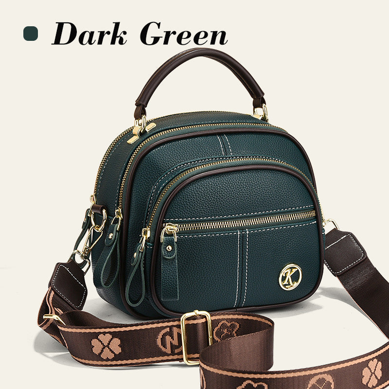 🔥Free Shipping & 50% OFF🔥Classic Multifunctional Compartments Adjustable Wide Shoulder Strap PU Leather Crossbody Bag