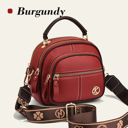 🔥Free Shipping & 50% OFF🔥Classic Multifunctional Compartments Adjustable Wide Shoulder Strap PU Leather Crossbody Bag