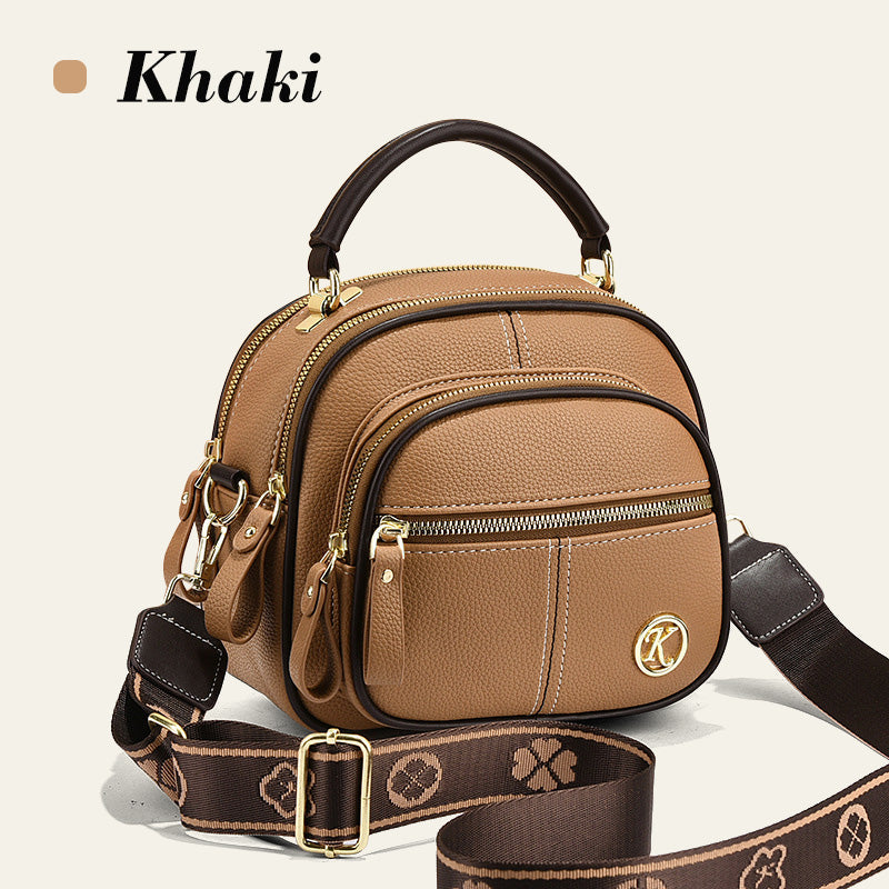 🔥Free Shipping & 50% OFF🔥Classic Multifunctional Compartments Adjustable Wide Shoulder Strap PU Leather Crossbody Bag