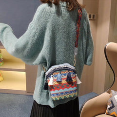 🌸LAST DAY SPECIAL PRICE!!🌸Bohemian Embroidered Tassel Crossbody Bag