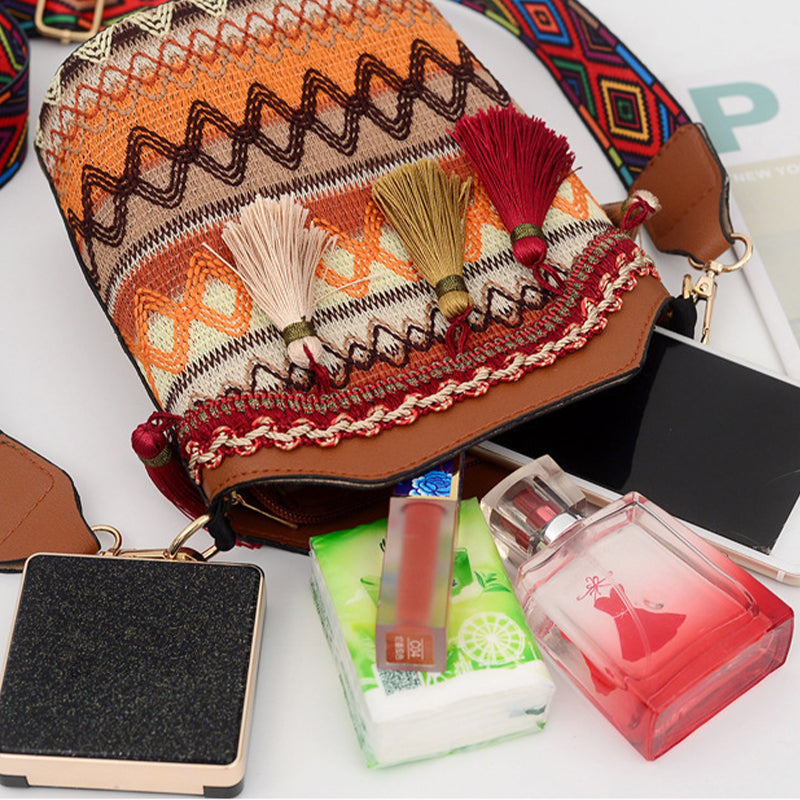 🌸LAST DAY SPECIAL PRICE!!🌸Bohemian Embroidered Tassel Crossbody Bag