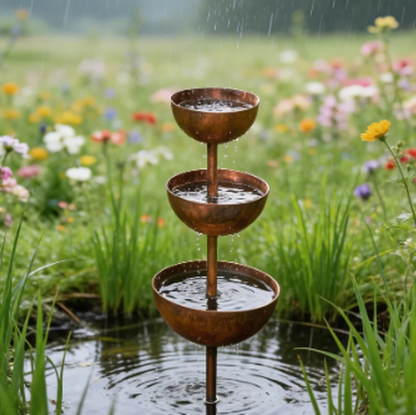🐦Free Shipping☔️3-Tier Rustic Metal Bird Feeder & Drinker Stake