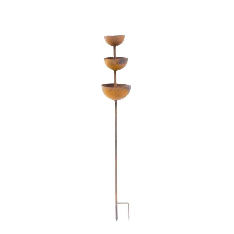 🐦Free Shipping☔️3-Tier Rustic Metal Bird Feeder & Drinker Stake