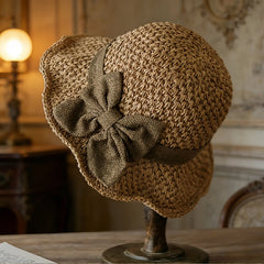 🌸LAST DAY SPECIAL PRICE!!🌸Elegant Woven Straw Sun Hat with Bow