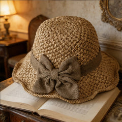🌸LAST DAY SPECIAL PRICE!!🌸Elegant Woven Straw Sun Hat with Bow