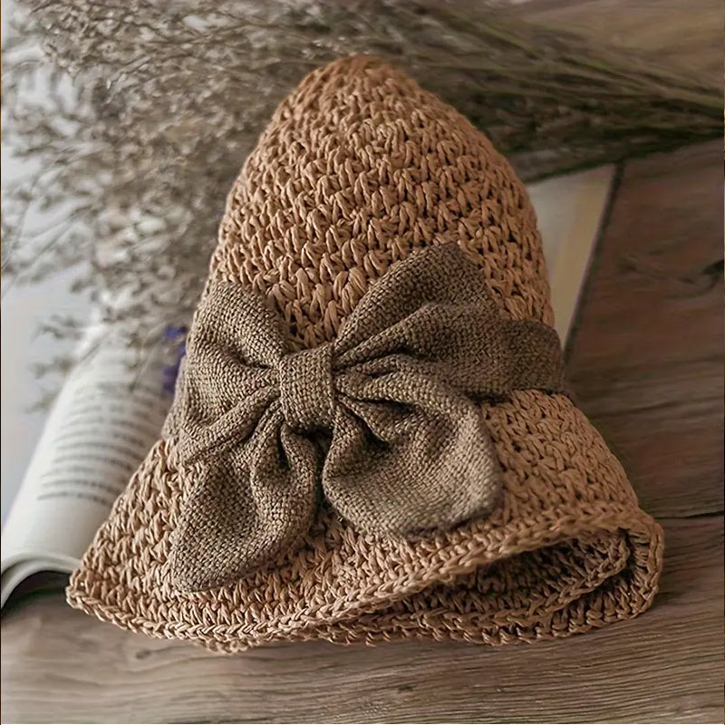 🌸LAST DAY SPECIAL PRICE!!🌸Elegant Woven Straw Sun Hat with Bow
