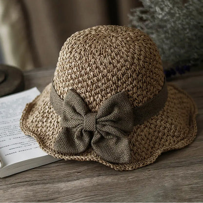 🌸LAST DAY SPECIAL PRICE!!🌸Elegant Woven Straw Sun Hat with Bow