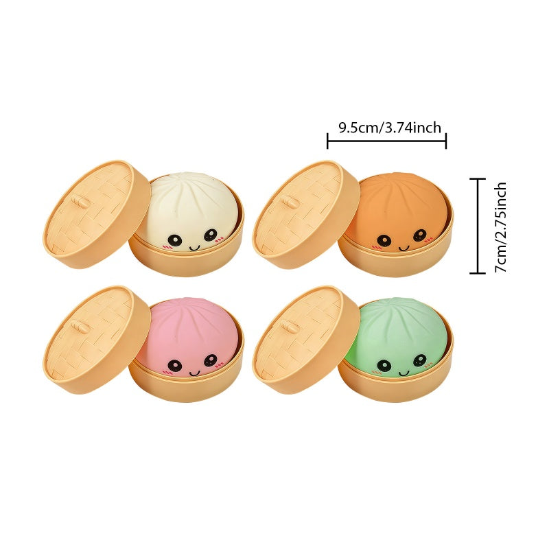 🚀Free Shipping🚀Cute Dumpling Squeeze Toy with Steamer
