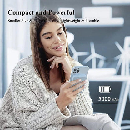 🔥Free Shipping & 50% OFF🔥Mini Foldable Wireless Magnetic Power Bank with Stand