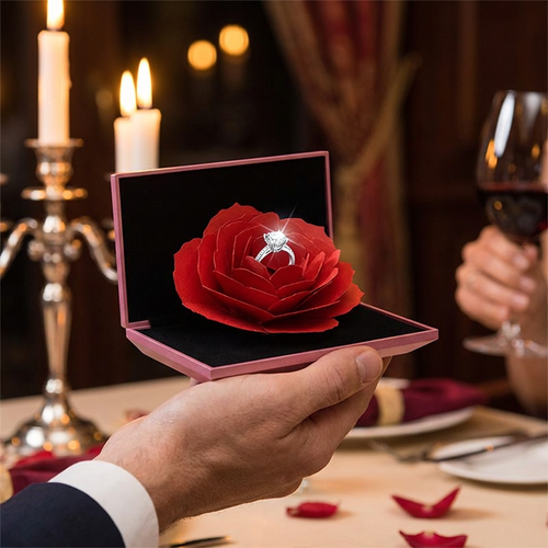 ❤️Free Shipping & 50% OFF❤️Surprise Rose Ring Box for Proposal Engagement