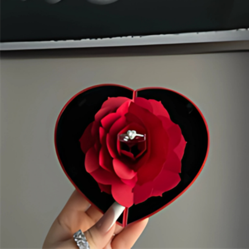 ❤️Free Shipping & 50% OFF❤️Surprise Rose Ring Box for Proposal Engagement