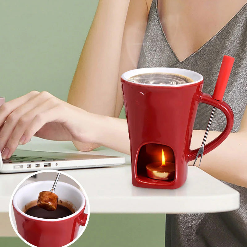 ❤️Perfect Gift for Any Occasion🎁Ceramic Chocolate Fondue Mug