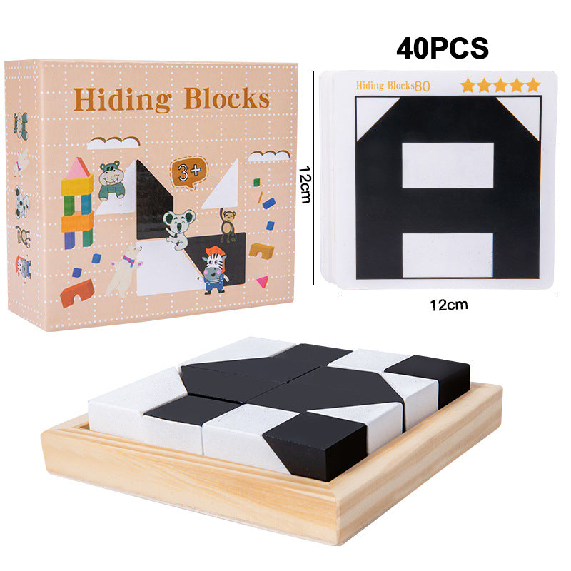 🌸LAST DAY SPECIAL PRICE!!🌸Creative Black & White Block Puzzles Set for Kids
