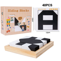🌸LAST DAY SPECIAL PRICE!!🌸Creative Black & White Block Puzzles Set for Kids