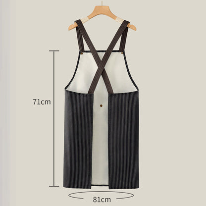 ⏰️Last Day For Free Shipping⌛️Cross-Back Waterproof Apron with Detachable Hand Towel