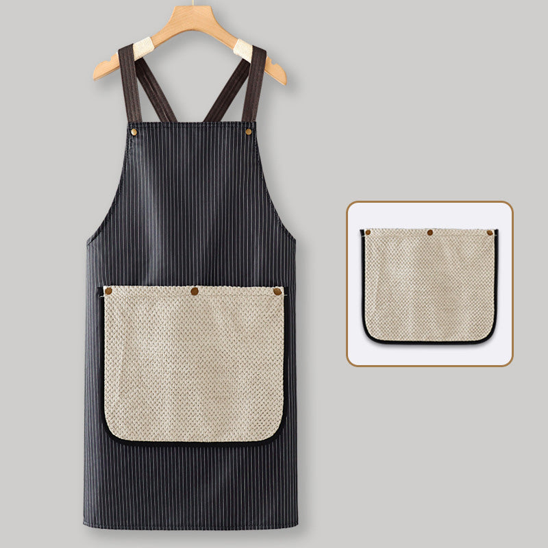 ⏰️Last Day For Free Shipping⌛️Cross-Back Waterproof Apron with Detachable Hand Towel