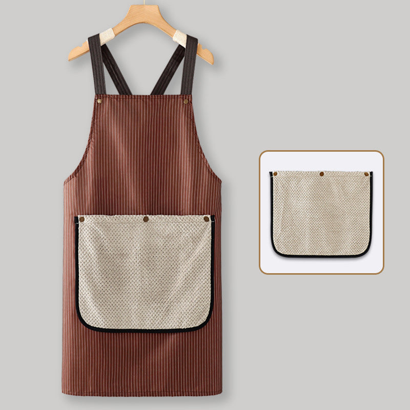⏰️Last Day For Free Shipping⌛️Cross-Back Waterproof Apron with Detachable Hand Towel