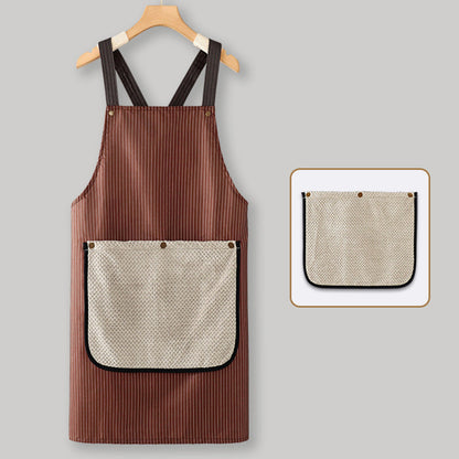 ⏰️Last Day For Free Shipping⌛️Cross-Back Waterproof Apron with Detachable Hand Towel