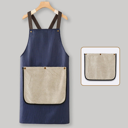 ⏰️Last Day For Free Shipping⌛️Cross-Back Waterproof Apron with Detachable Hand Towel