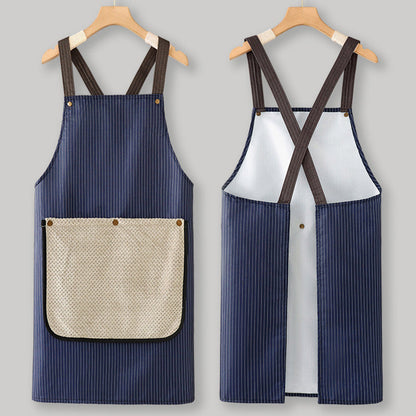 ⏰️Last Day For Free Shipping⌛️Cross-Back Waterproof Apron with Detachable Hand Towel