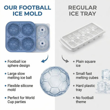 🏆BUY 2 GET 1 FREE!!🔥Football Shape Silicone Ice Ball Mold ⚽🍺