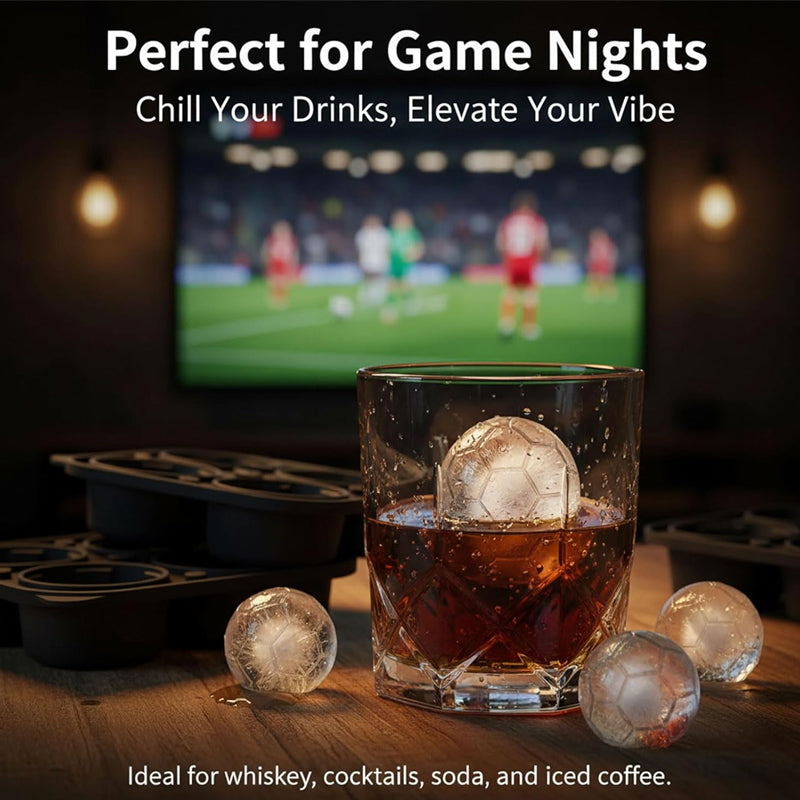 🏆BUY 2 GET 1 FREE!!🔥Football Shape Silicone Ice Ball Mold ⚽🍺