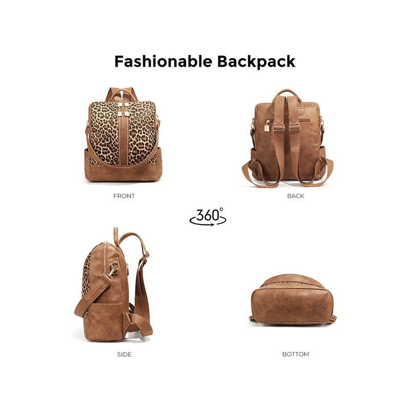 ⏳LAST DAY SALE 70% OFF🔥Fashion Leopard Print Backpack and Shoulder Bag Set🐆🌟