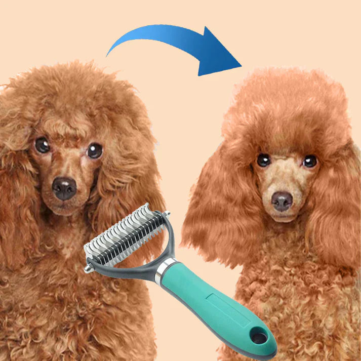 ⏰LAST DAY SALE: Only £9.99🔥Dual-Sided Pet Grooming Comb for Dogs & Cats