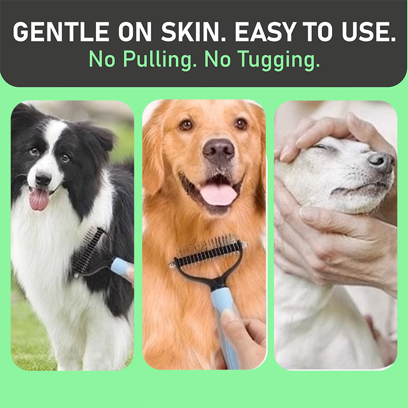 ⏰LAST DAY SALE: Only £9.99🔥Dual-Sided Pet Grooming Comb for Dogs & Cats