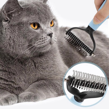 ⏰LAST DAY SALE: Only £9.99🔥Dual-Sided Pet Grooming Comb for Dogs & Cats