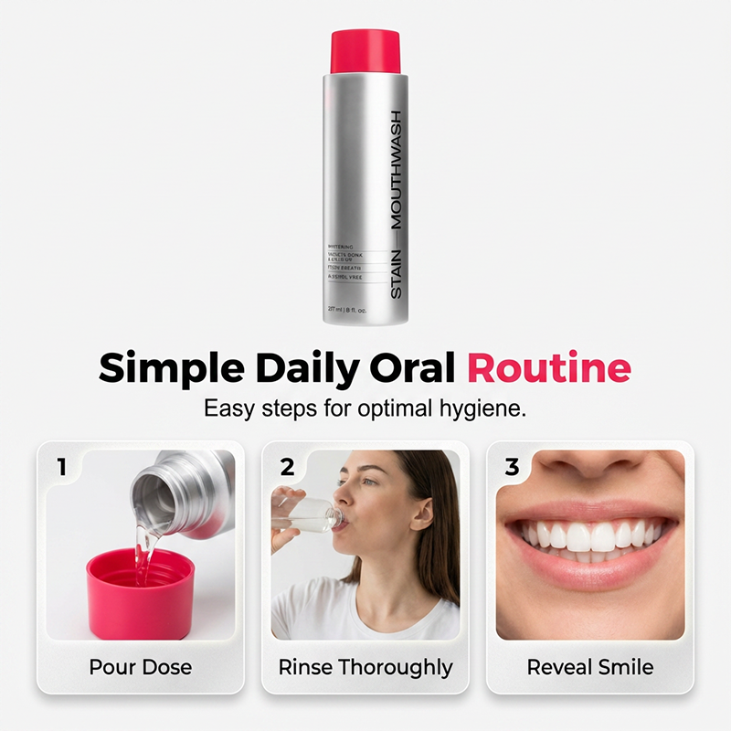 🌸LAST DAY SPECIAL PRICE!!🌸 ⚡ Stain‑Removing Whitening Mouthwash – Deep Clean Stains, Brighten Teeth & Freshen Breath Instantly ✨