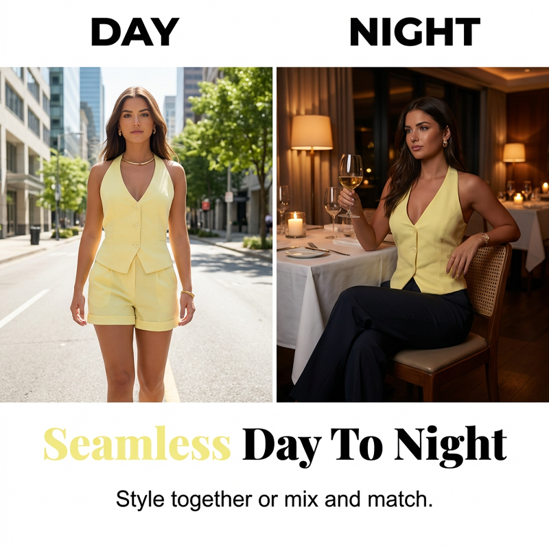 🎁Last Day Promotion 49% OFF🔥Halter Vest & Shorts 2-Piece Set