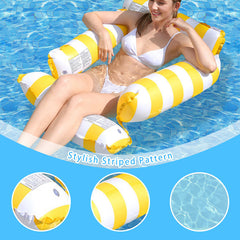 🌸LAST DAY SPECIAL PRICE!!🌸Inflatable Stripe Pool Float Lounge Chair