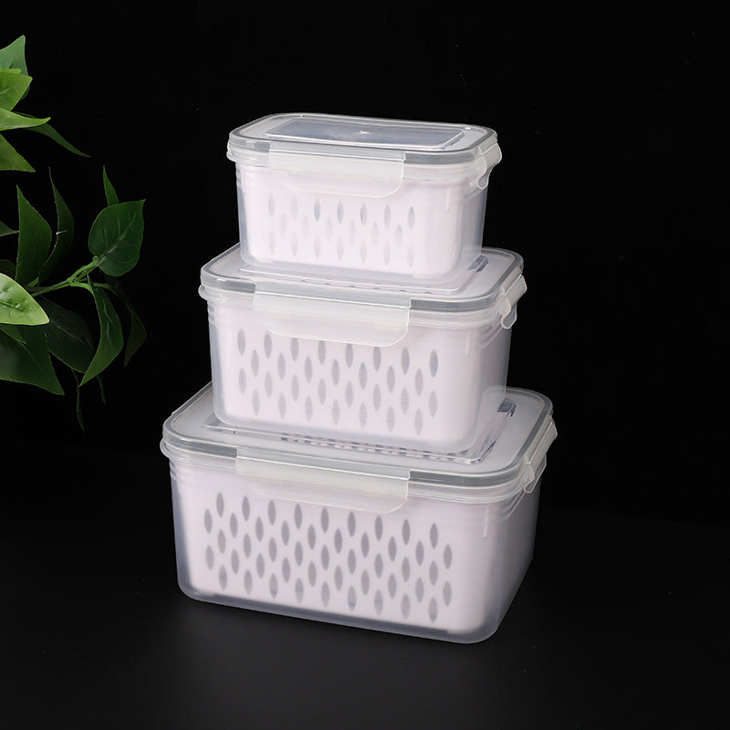 ⏰️SUMMER HOT SALE⌛️3PCS Fruit Storage Container Set for Fridge with Removable Colander