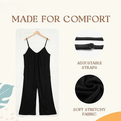 🎁Summer Hot Sale  47% OFF⏳Loose Sleeveless Wide-Leg Jumpsuit with Pockets - Stretchy & Flowy