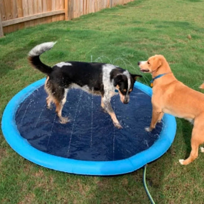🏊SUMMER HOT SALE 50% OFF NOW! 🌊 Pawsh™ Foldable Dog Splash Pad🇬🇧 Big Sprinkler Mat for Garden & Beach 🌊☀️ | Non-Slip, Quick-Dry Play Pool for Dogs 🐾 | Folds Flat in Seconds! 🎒🐕