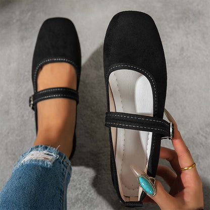 🌸LAST DAY SPECIAL PRICE!!🌸Suede-Finish Mary Jane Ballet Flats with Memory Foam Insole🥿✨