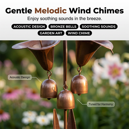 🔥BUY MORE SAVE MORE🔥Calla Lily Garden Stake with Bell Chimes
