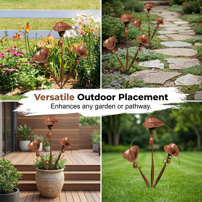 🔥BUY MORE SAVE MORE🔥Calla Lily Garden Stake with Bell Chimes