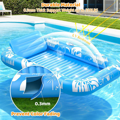 🌸LAST DAY SPECIAL PRICE!!🌸Inflatable Tanning Pool Lounger Float with Pillow