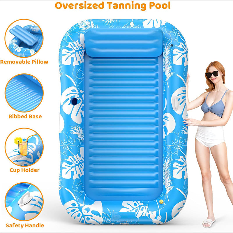 🌸LAST DAY SPECIAL PRICE!!🌸Inflatable Tanning Pool Lounger Float with Pillow